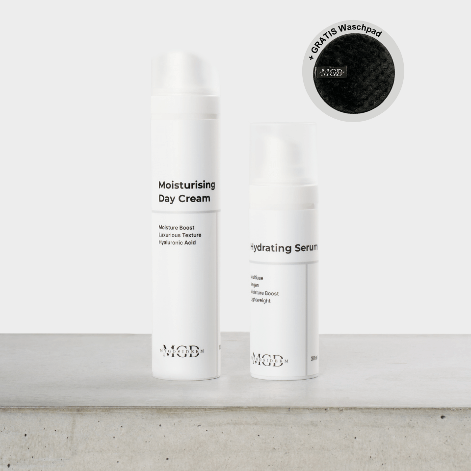 Dry Skin Set – Moisturising Day Cream und Hydrating Serum mit Gratis-Waschpad