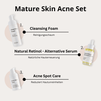 Mature Skin Acne Set – Anwendungsreihenfolge der drei Produkte