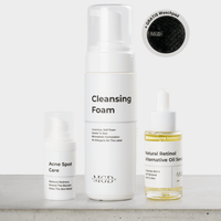 Mature Skin Acne Set – Cleansing Foam, Acne Spot Care und Retinol-Alternative-Öl mit Gratis-Waschpad