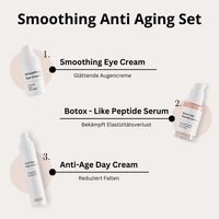 Smoothing Anti-Aging Set – Anwendungsreihenfolge der drei Produkte
