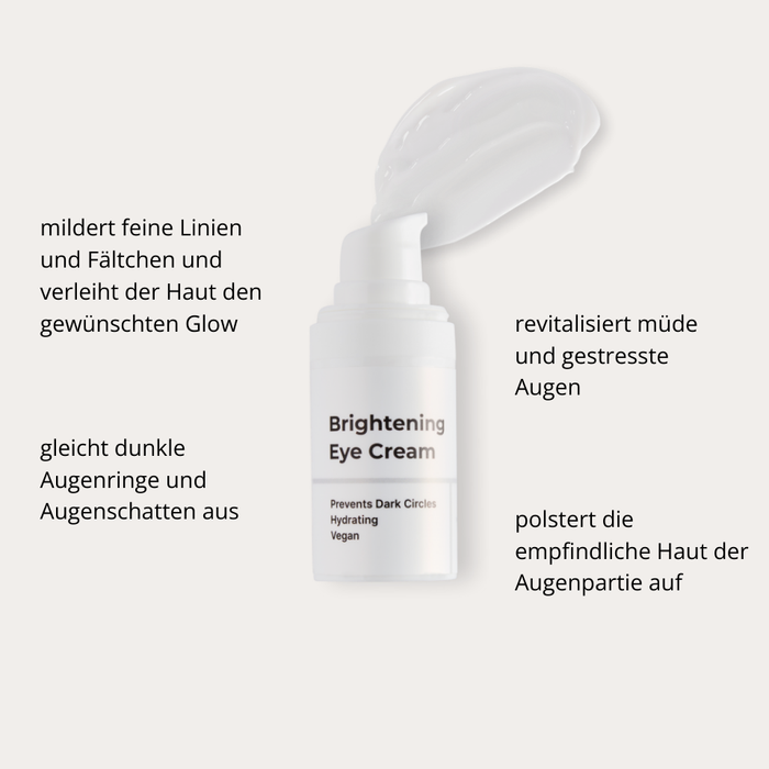Strahlende und erfrischte Augenpartie