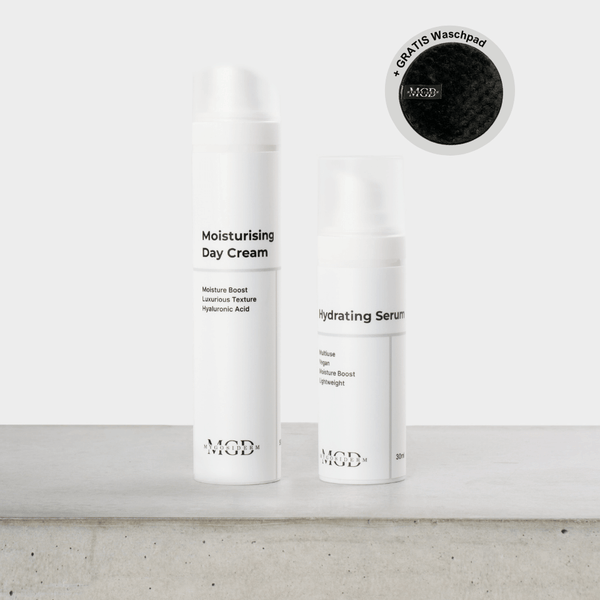 Dry Skin Set – Moisturising Day Cream und Hydrating Serum mit Gratis-Waschpad