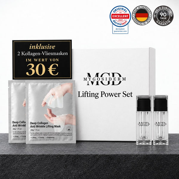 Lifting Power Set als 1-Monats-Kur: 1 Set inklusive 2 Kollagen-Vliesmasken
