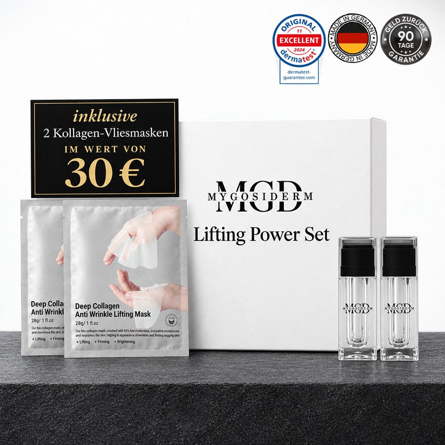 Lifting Power Set als 1-Monats-Kur: 1 Set inklusive 2 Kollagen-Vliesmasken